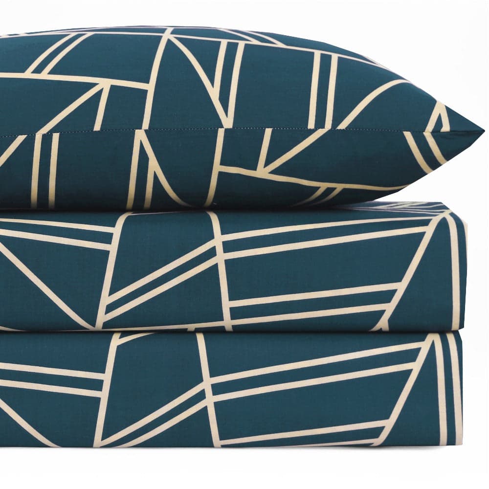 Turkish Teal - Bedsheet - Tulips