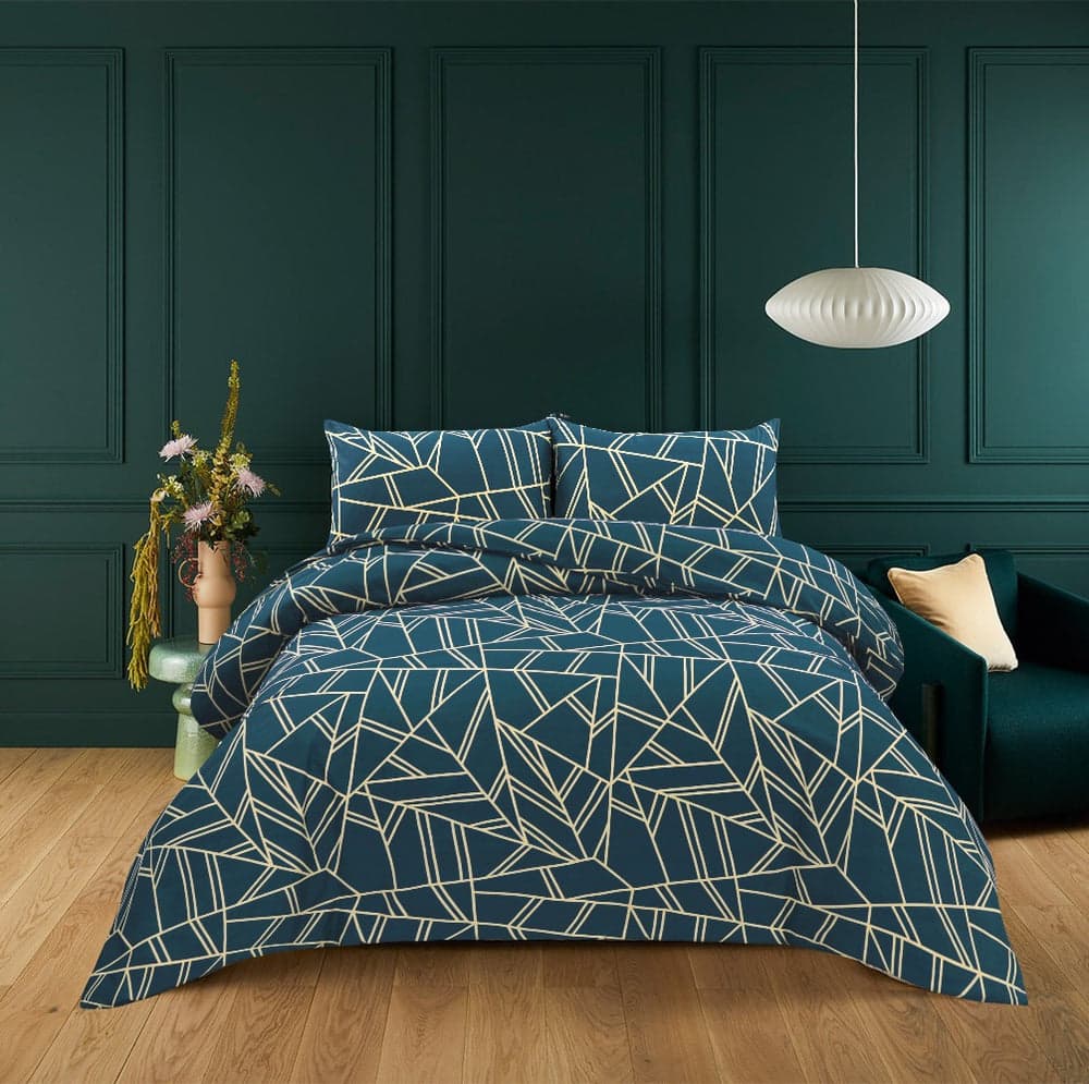Turkish Teal - Bedsheet - Tulips