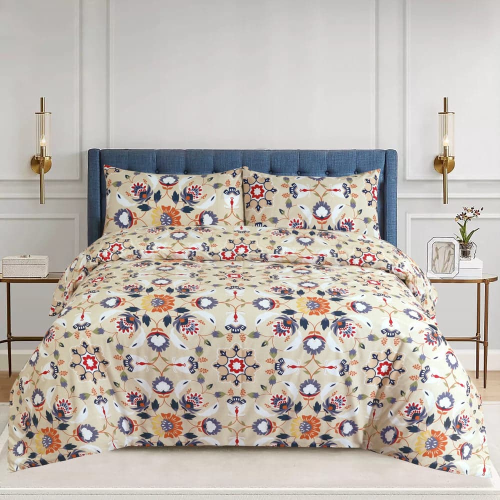 Keyseria Beige - Bedsheet - Tulips